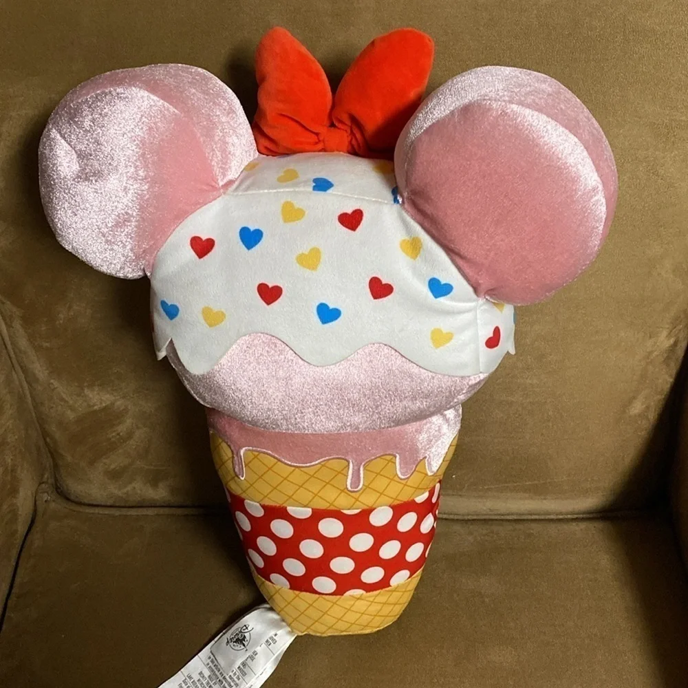 Disney parks Minnie Mouse large ice cream plush Disney food merchandise